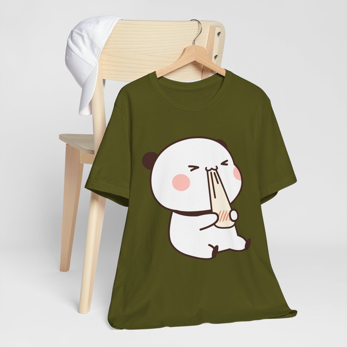 Cute Ramen Panda Tee – Whimsical Noodle Bowl Illustration Shirt