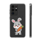 Playful Bunny Holding Carrot Phone Case – Soft, Charming Protective Cover