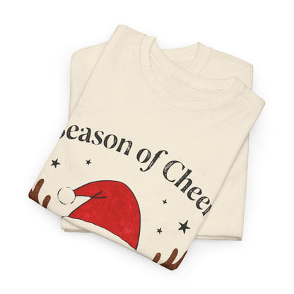Bright Hearts Reindeer Christmas T-Shirt – Cozy Holiday Gift for Family and Friends