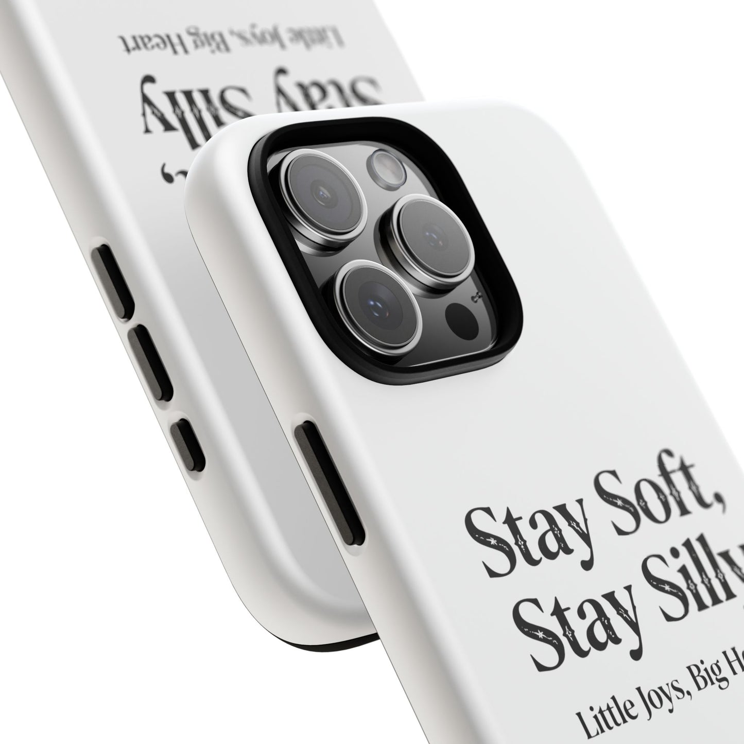 Orange Cat Aesthetic Phone Case – Stay Soft, Stay Silly | Custom Text Available | Little Joys, Big Heart