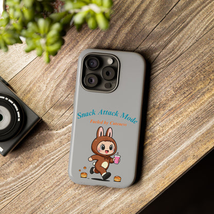 Bunny Bite Delight Phone Case – Cute Rabbit Snacking Design for Food Lovers