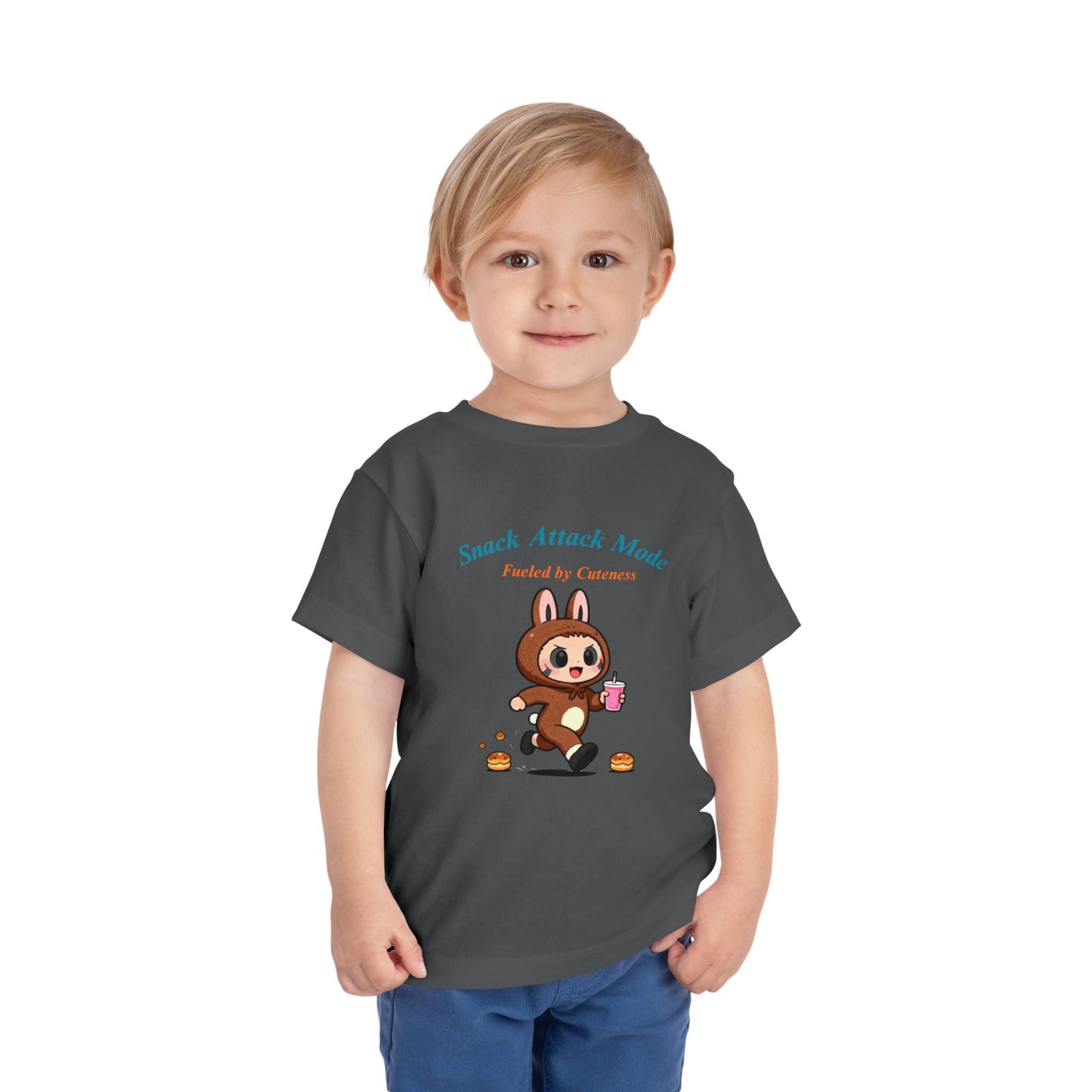 Snack Attack Bunny Tee for Toddlers – Cute Food-Loving Kids Graphic Shirt