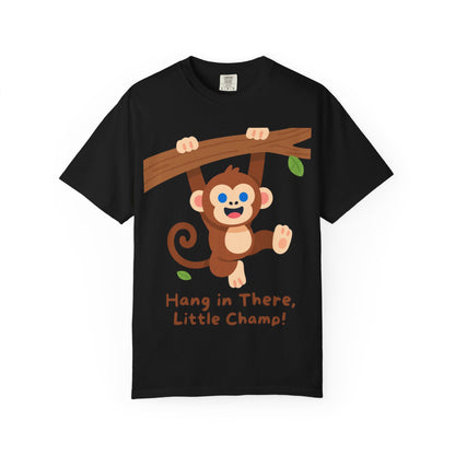 Little Champ Monkey Tee – Adorable “Hang In There” Kids Shirt for Everyday Adventure