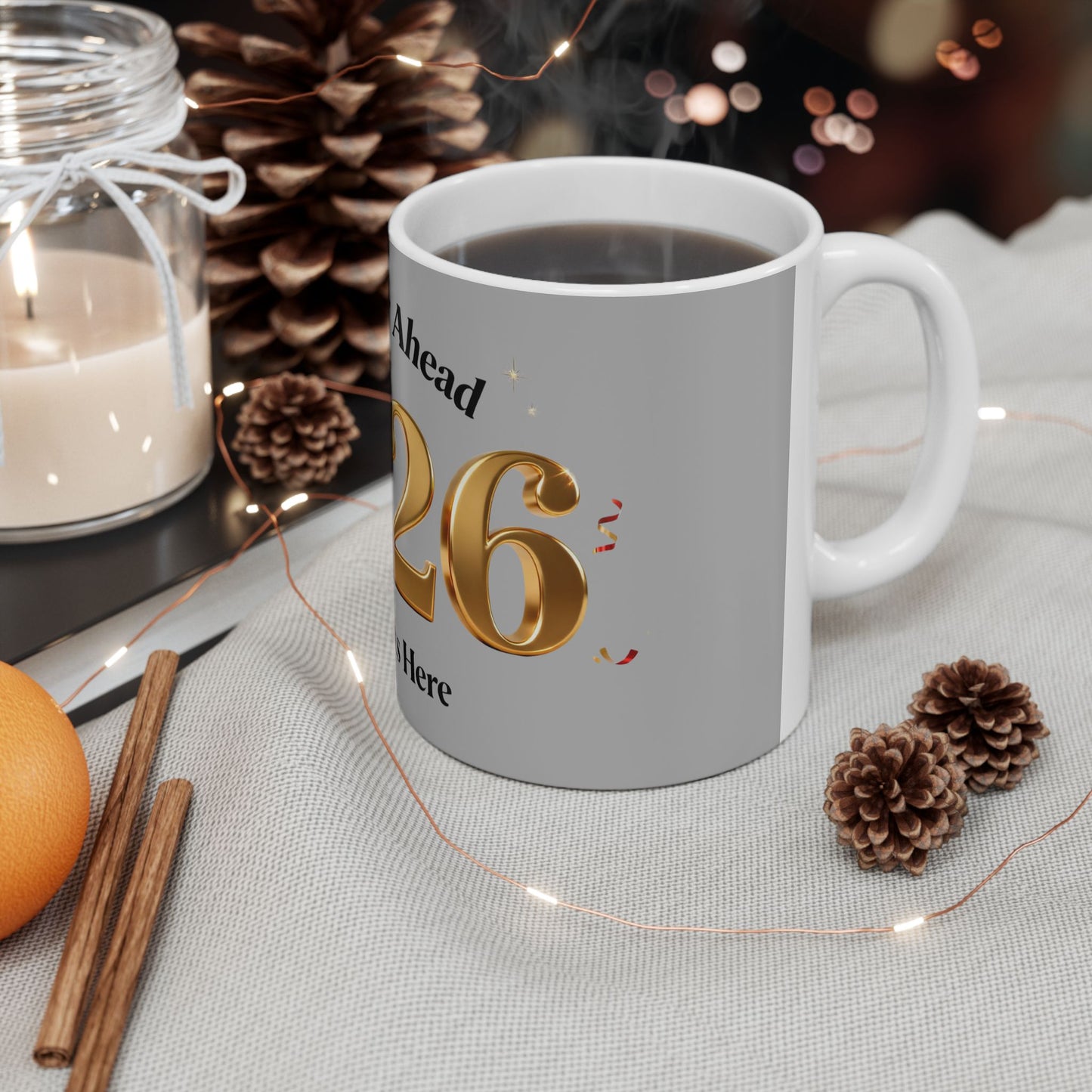 New Year 2026 Shine Mug – Festive Ceramic Coffee Cup for Bright Beginnings (11oz/15oz)