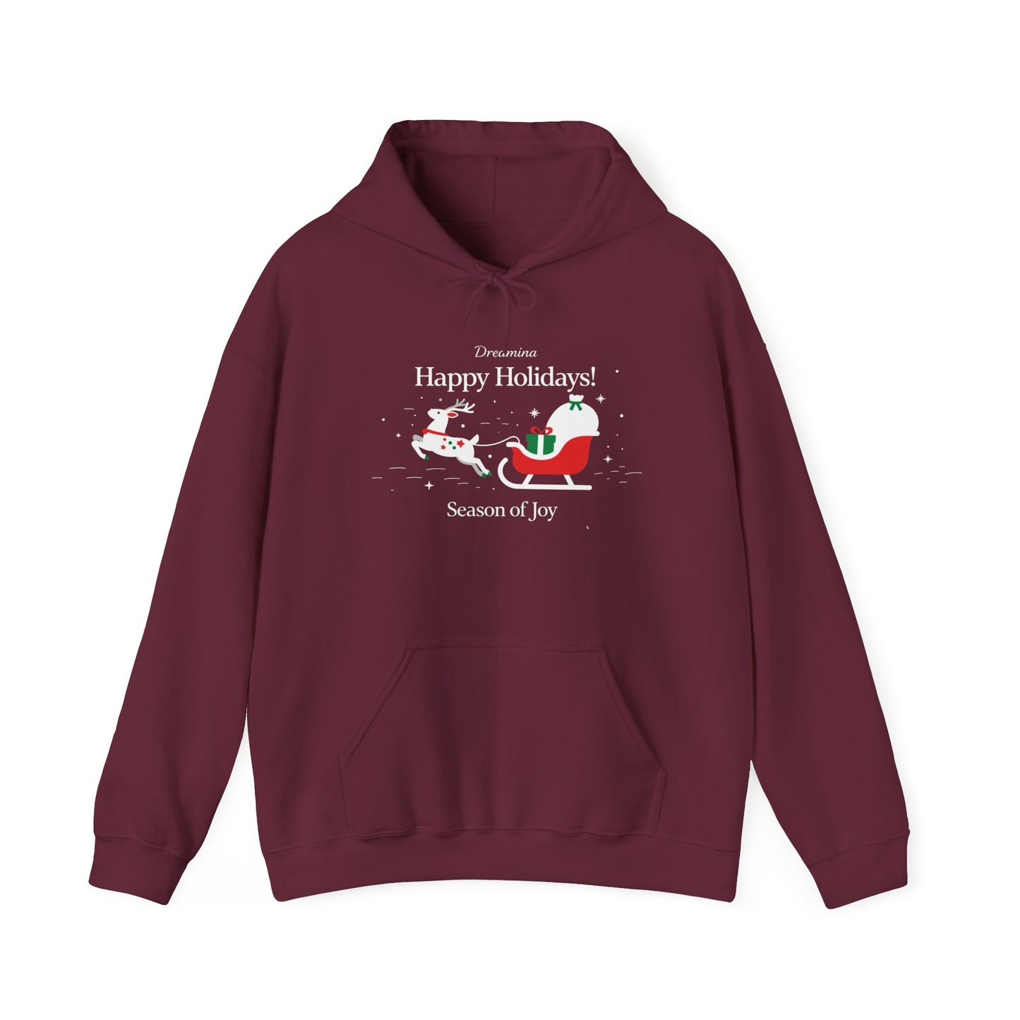 Santa Sleigh Holiday Hoodie – Cozy Christmas Pullover for Joyful Winter Moments