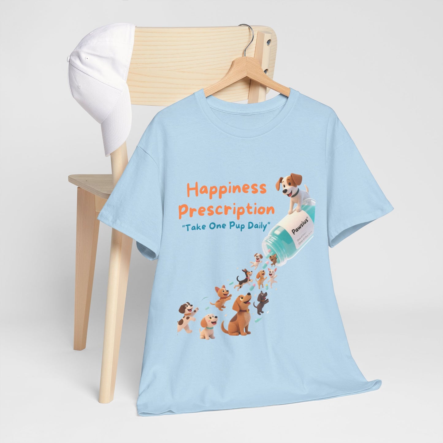 Prescription for Joy T-Shirt – Playful Dog Lover Tee with Cute Puppies and Positive Vibes