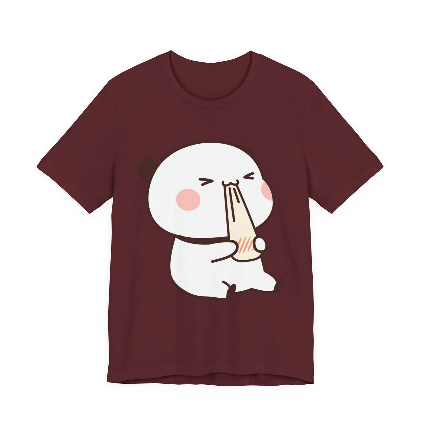 Cute Ramen Panda Tee – Whimsical Noodle Bowl Illustration Shirt