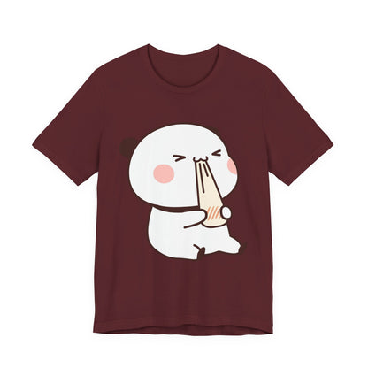 Cute Ramen Panda Tee – Whimsical Noodle Bowl Illustration Shirt