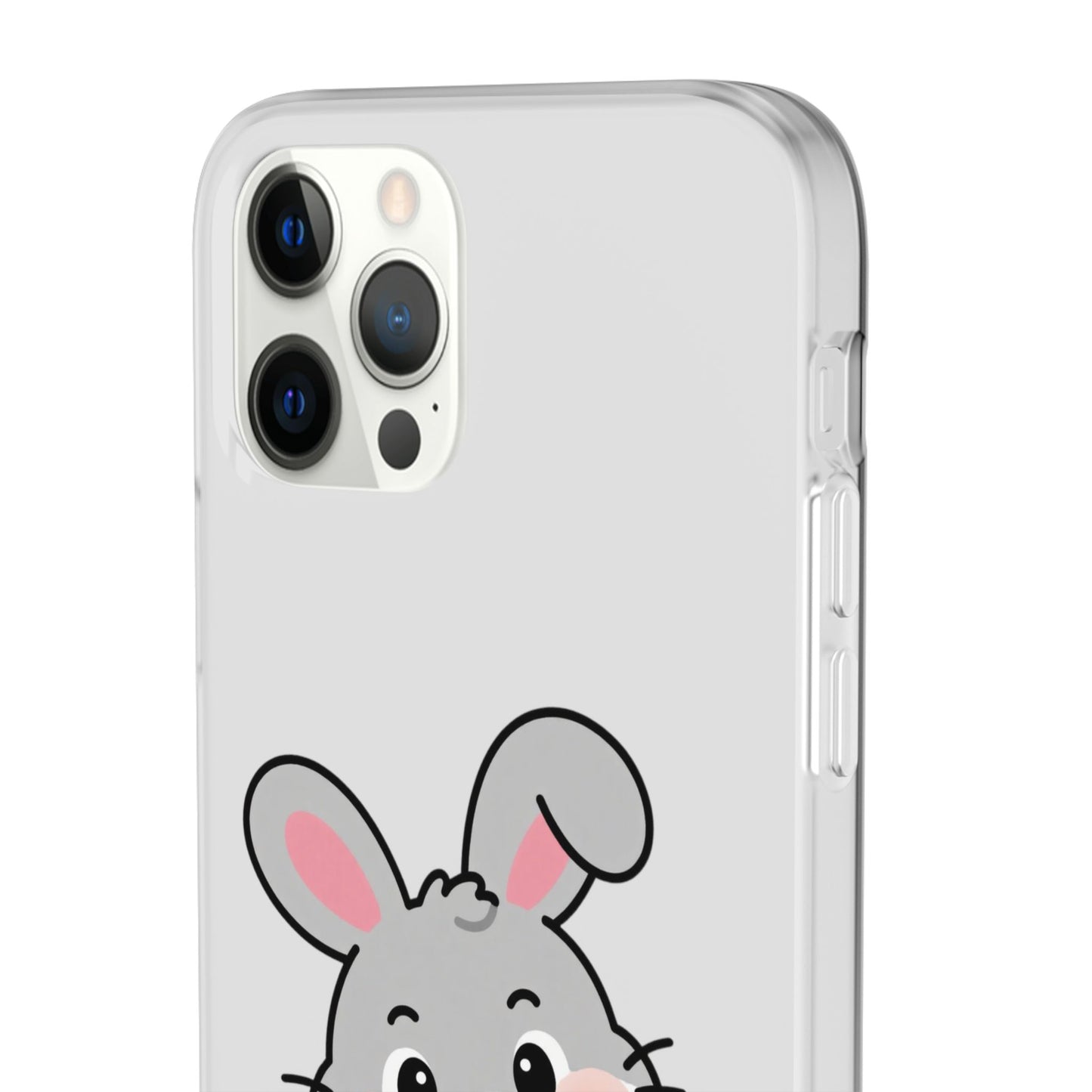 Playful Bunny Holding Carrot Phone Case – Soft, Charming Protective Cover