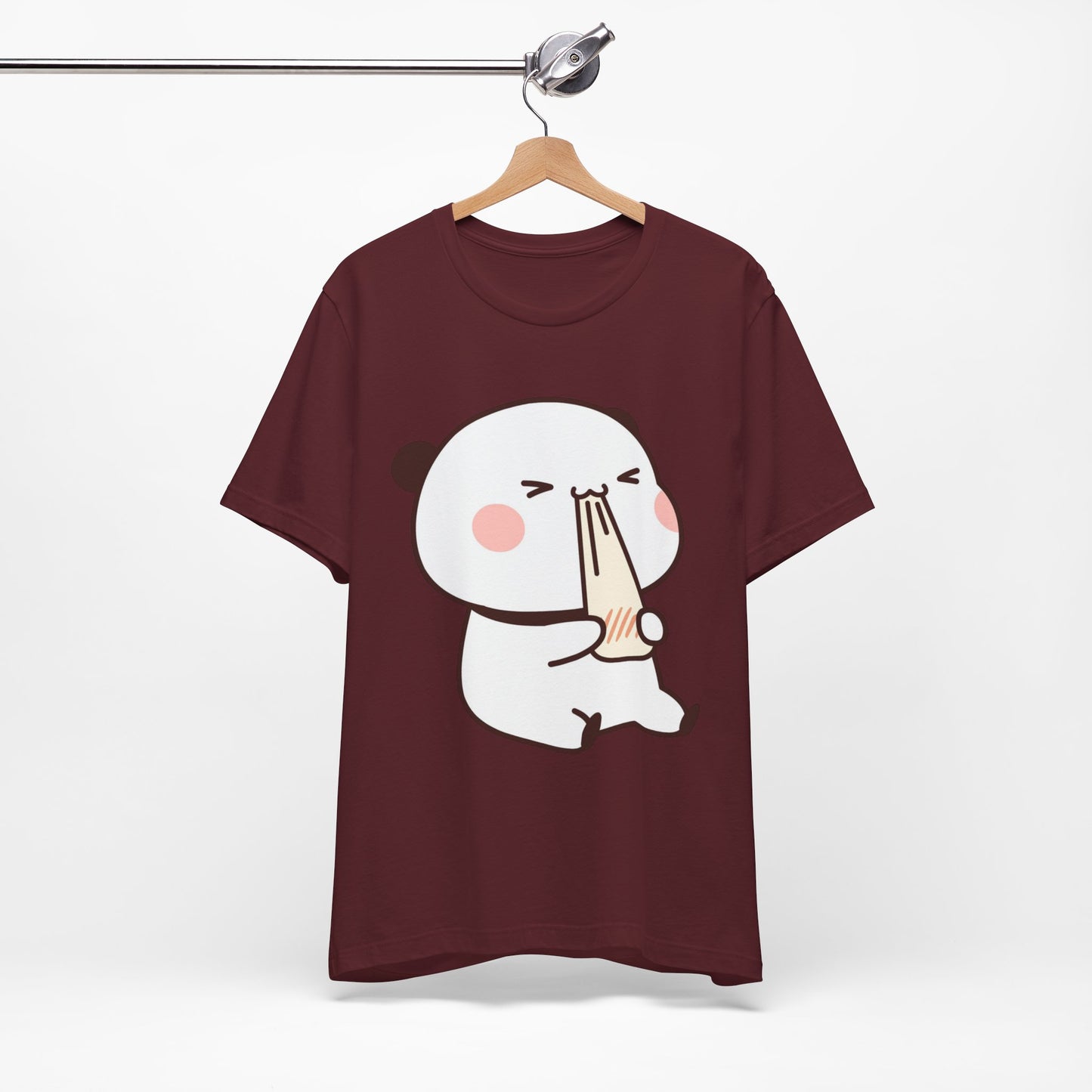 Cute Ramen Panda Tee – Whimsical Noodle Bowl Illustration Shirt