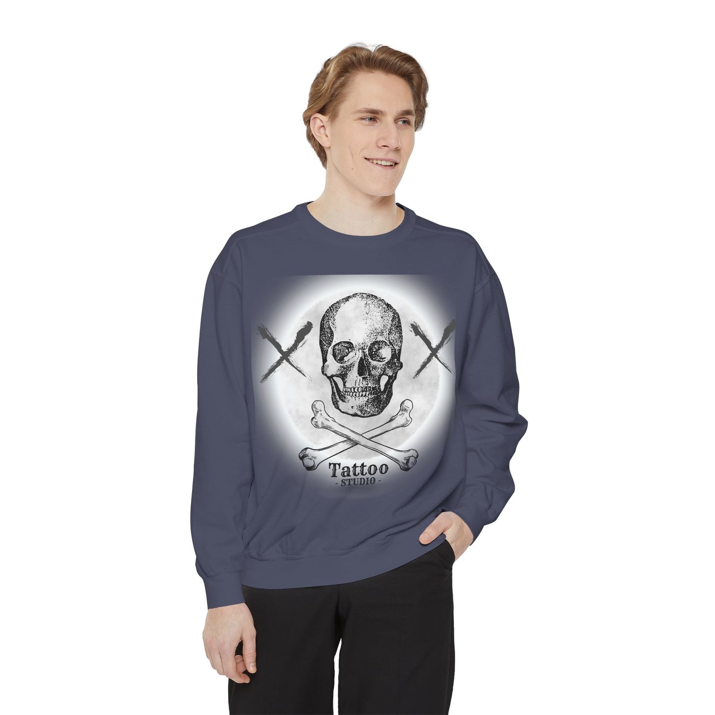 💀 Tattoo Skull Crewneck | Custom Unisex Sweatshirt