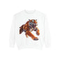 Custom Fierce Tiger Graphic Unisex Garment-Dyed Sweatshirt