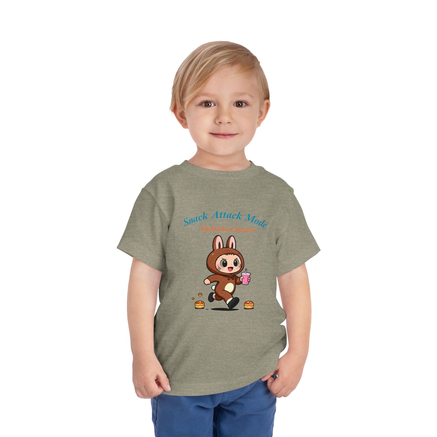 Snack Attack Bunny Tee for Toddlers – Cute Food-Loving Kids Graphic Shirt