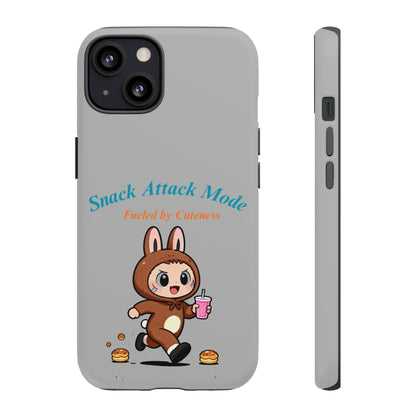 Bunny Bite Delight Phone Case – Cute Rabbit Snacking Design for Food Lovers