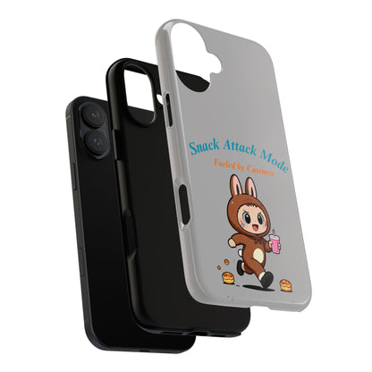 Bunny Bite Delight Phone Case – Cute Rabbit Snacking Design for Food Lovers