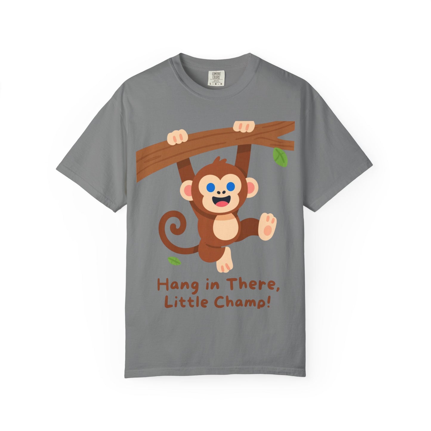 Little Champ Monkey Tee – Adorable “Hang In There” Kids Shirt for Everyday Adventure