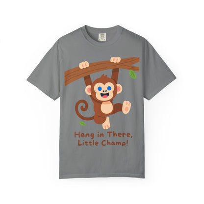 Little Champ Monkey Tee – Adorable “Hang In There” Kids Shirt for Everyday Adventure