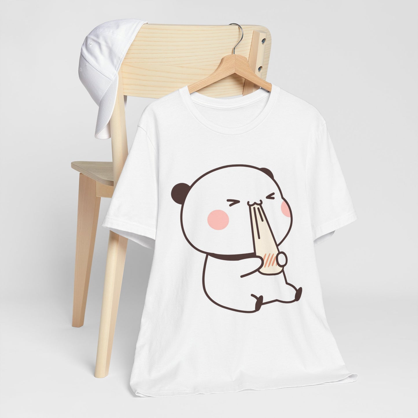 Cute Ramen Panda Tee – Whimsical Noodle Bowl Illustration Shirt