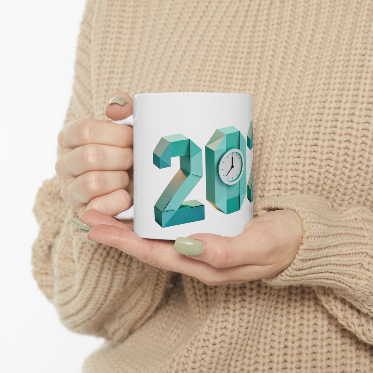 2026 Geometric Celebration Mug – Stylish New Year Cup for Coffee & Cozy Moments