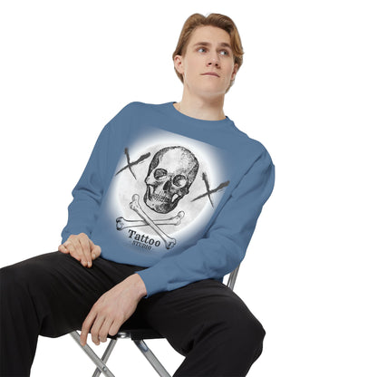 💀 Tattoo Skull Crewneck | Custom Unisex Sweatshirt