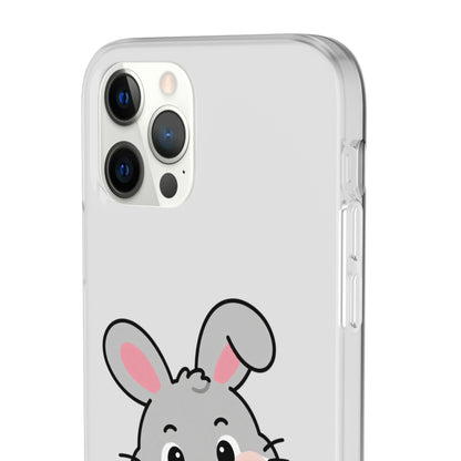 Playful Bunny Holding Carrot Phone Case – Soft, Charming Protective Cover