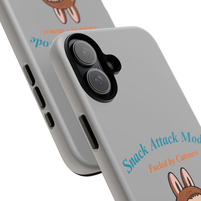 Bunny Bite Delight Phone Case – Cute Rabbit Snacking Design for Food Lovers
