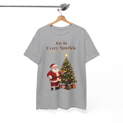 Cozy Santa & Tree Christmas T-Shirt – Festive Holiday Tee for Joyful Winter Days