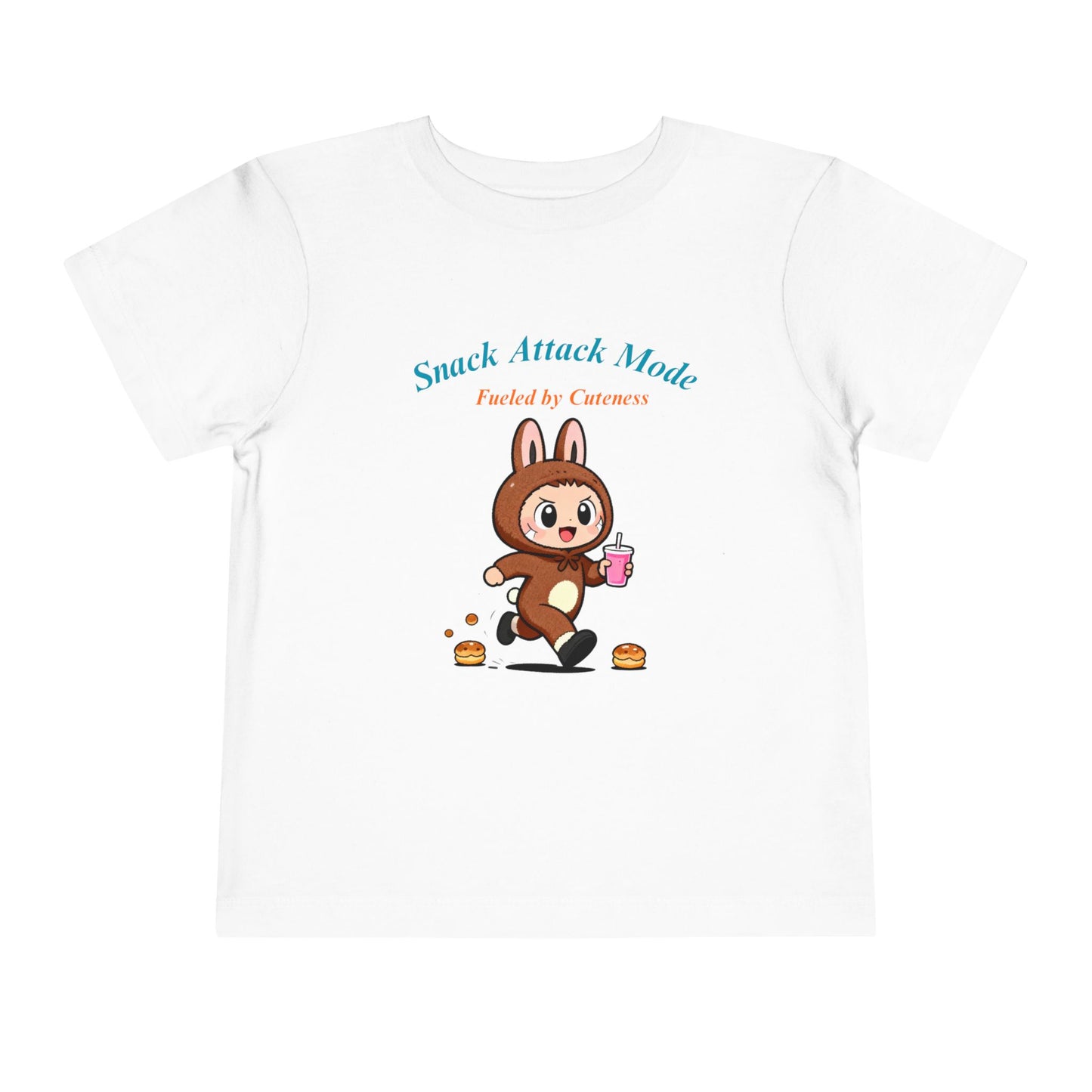 Snack Attack Bunny Tee for Toddlers – Cute Food-Loving Kids Graphic Shirt