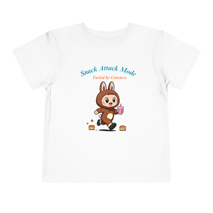 Snack Attack Bunny Tee for Toddlers – Cute Food-Loving Kids Graphic Shirt