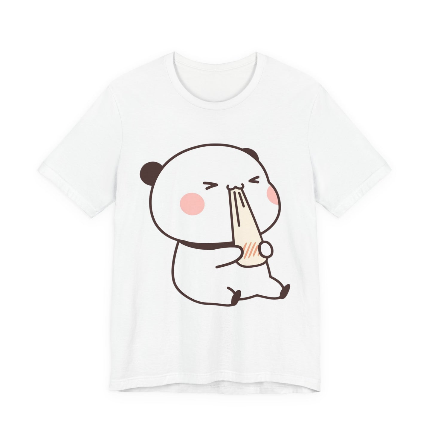 Cute Ramen Panda Tee – Whimsical Noodle Bowl Illustration Shirt