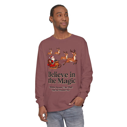 Holiday Spirit Long Sleeve Tee – Believe in the Magic of Christmas with Cozy Festive Style