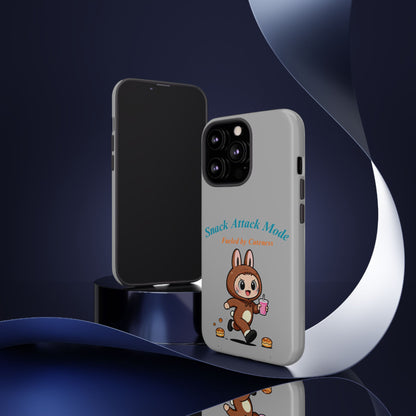 Bunny Bite Delight Phone Case – Cute Rabbit Snacking Design for Food Lovers