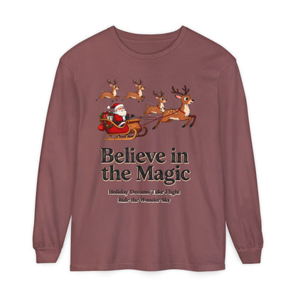Holiday Spirit Long Sleeve Tee – Believe in the Magic of Christmas with Cozy Festive Style
