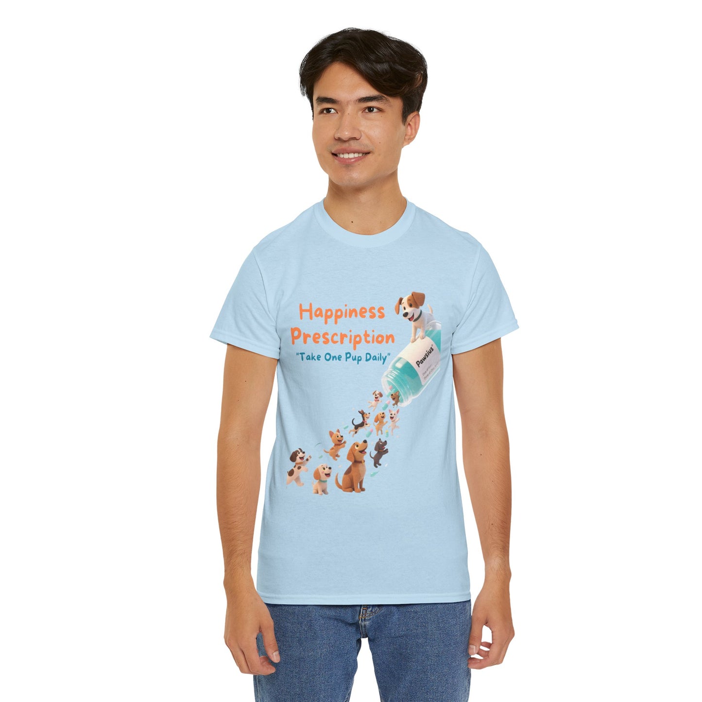Prescription for Joy T-Shirt – Playful Dog Lover Tee with Cute Puppies and Positive Vibes