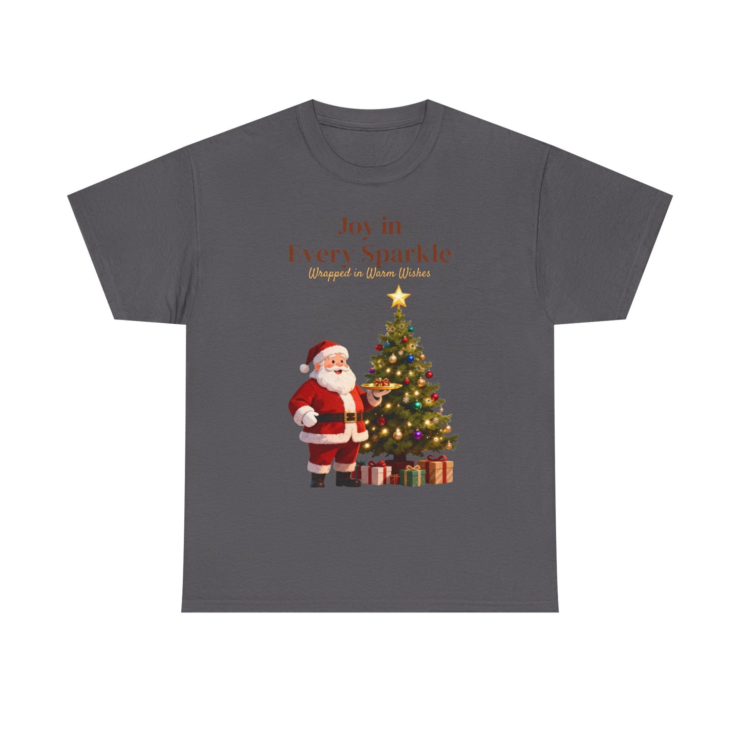 Cozy Santa & Tree Christmas T-Shirt – Festive Holiday Tee for Joyful Winter Days