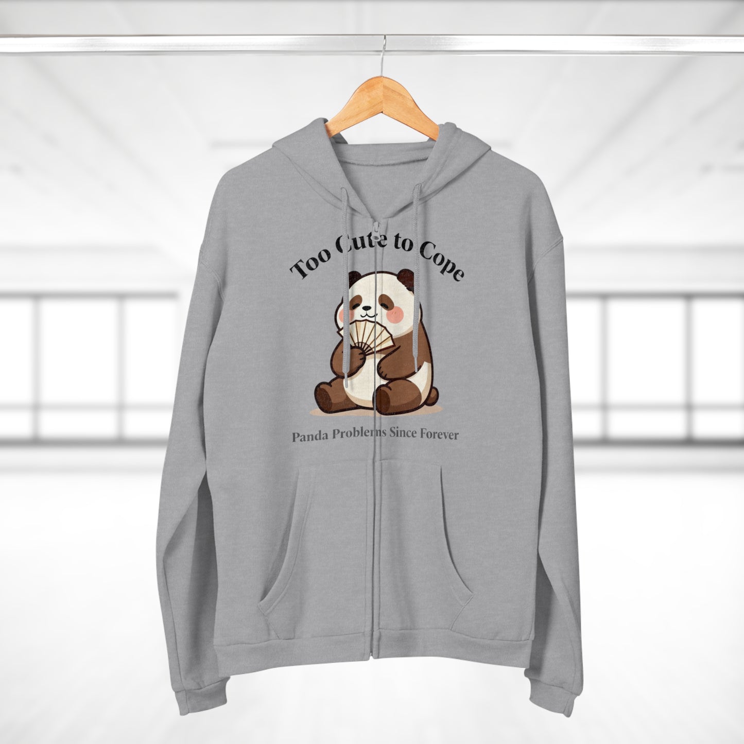 Shy Panda Zip-Up Hoodie – Kawaii Comfort Wear for Everyday Cuteness & Warm Vibes