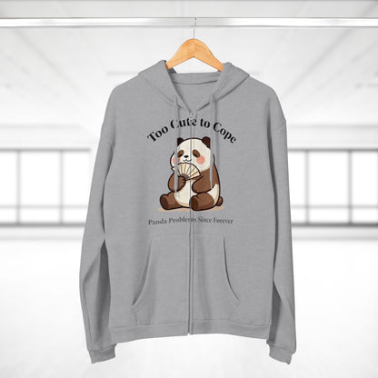 Shy Panda Zip-Up Hoodie – Kawaii Comfort Wear for Everyday Cuteness & Warm Vibes
