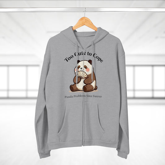 Shy Panda Zip-Up Hoodie – Kawaii Comfort Wear for Everyday Cuteness & Warm Vibes