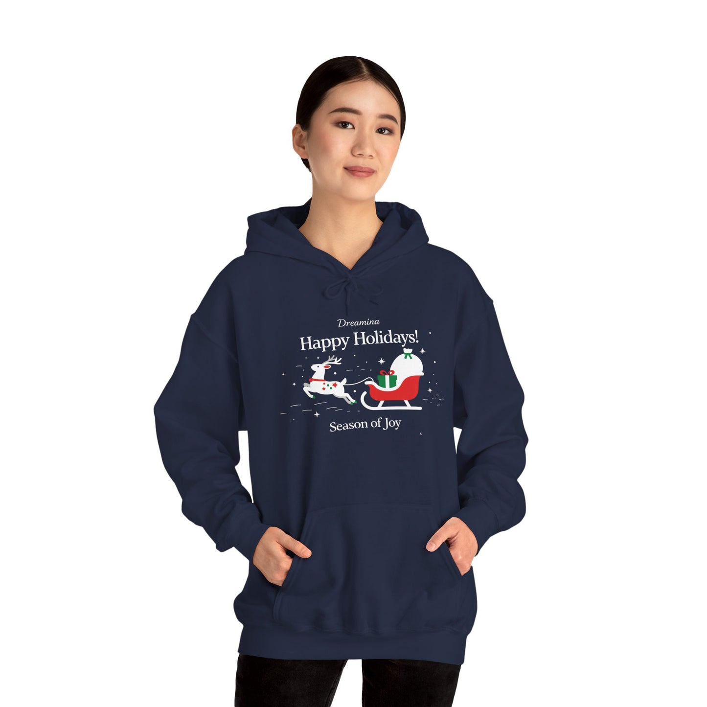 Santa Sleigh Holiday Hoodie – Cozy Christmas Pullover for Joyful Winter Moments