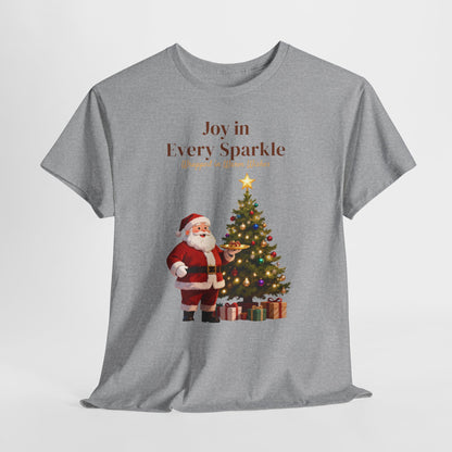 Cozy Santa & Tree Christmas T-Shirt – Festive Holiday Tee for Joyful Winter Days