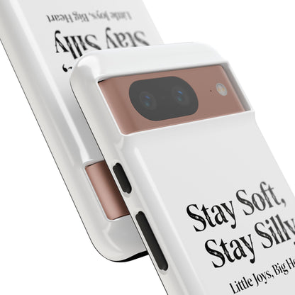 Orange Cat Aesthetic Phone Case – Stay Soft, Stay Silly | Custom Text Available | Little Joys, Big Heart