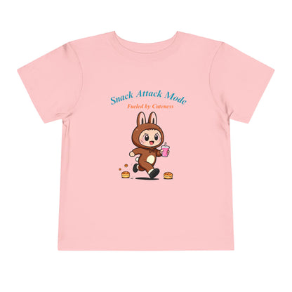 Snack Attack Bunny Tee for Toddlers – Cute Food-Loving Kids Graphic Shirt
