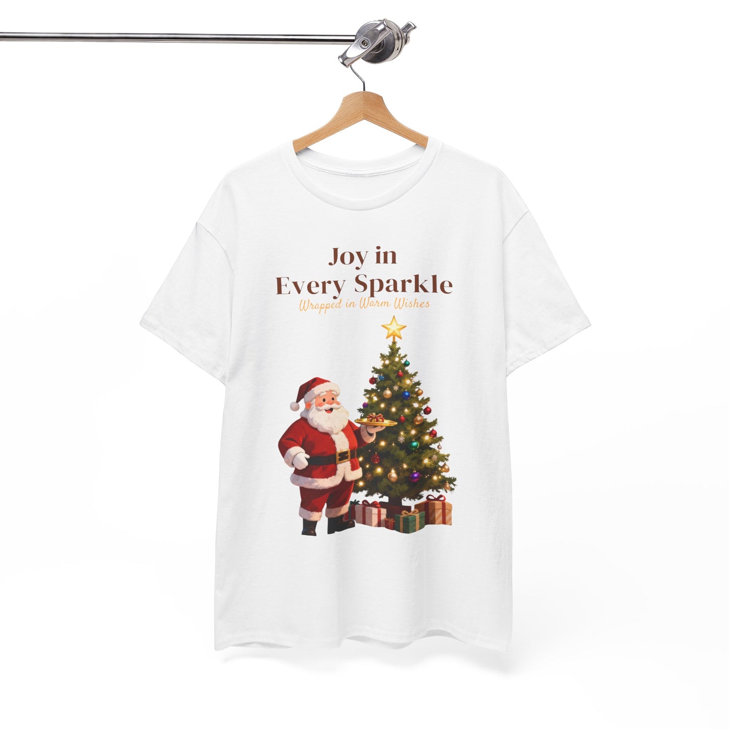 Cozy Santa & Tree Christmas T-Shirt – Festive Holiday Tee for Joyful Winter Days