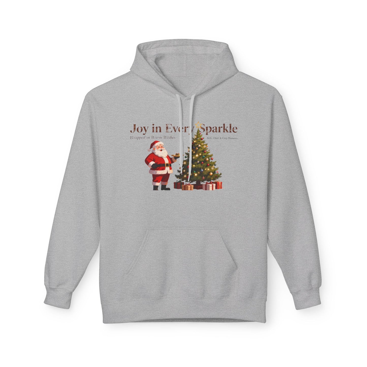 Cozy Santa & Tree Christmas Hoodie – Vintage Holiday Sweatshirt for Warm Winter Joy