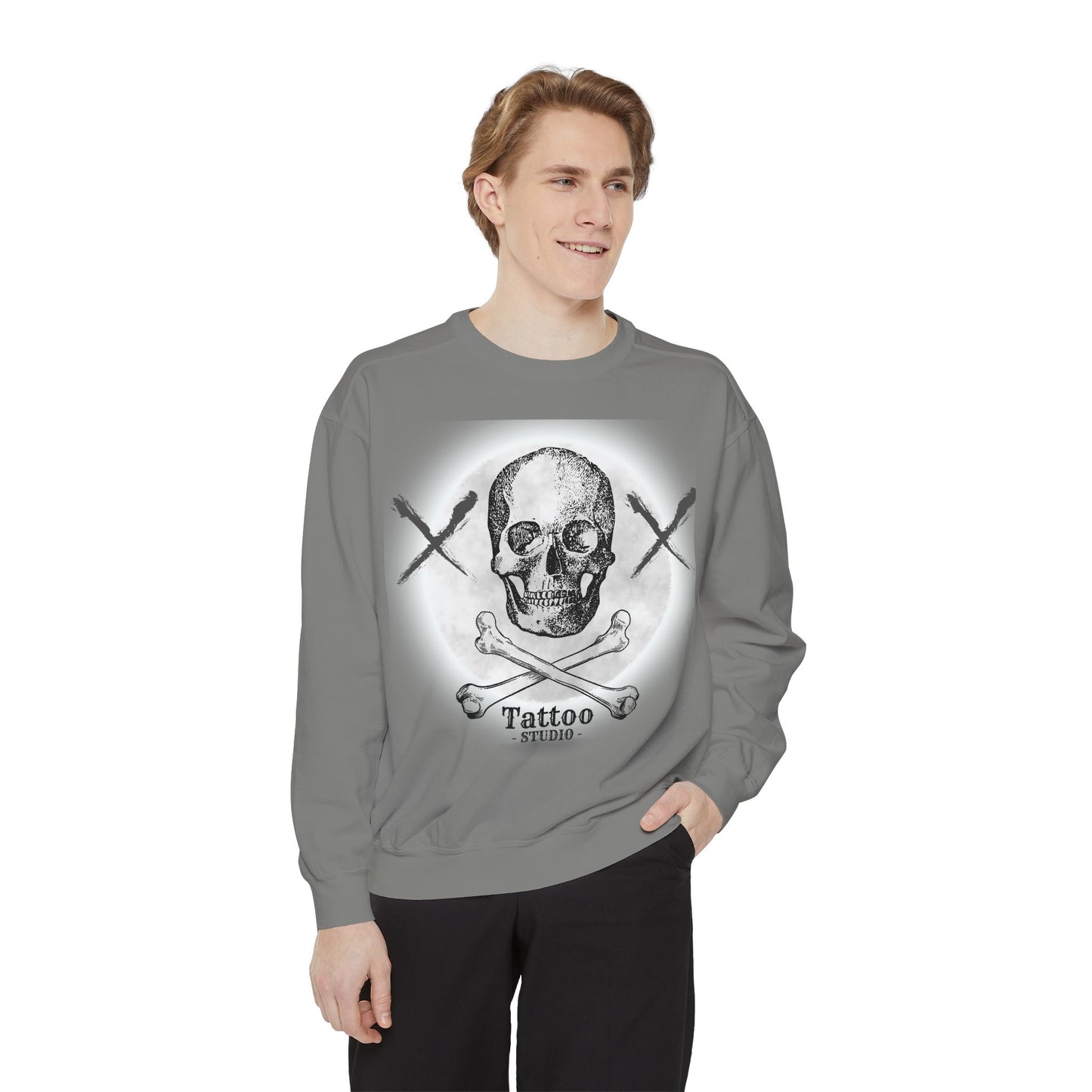💀 Tattoo Skull Crewneck | Custom Unisex Sweatshirt