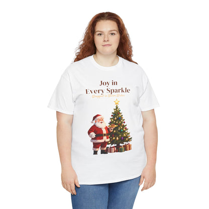 Cozy Santa & Tree Christmas T-Shirt – Festive Holiday Tee for Joyful Winter Days