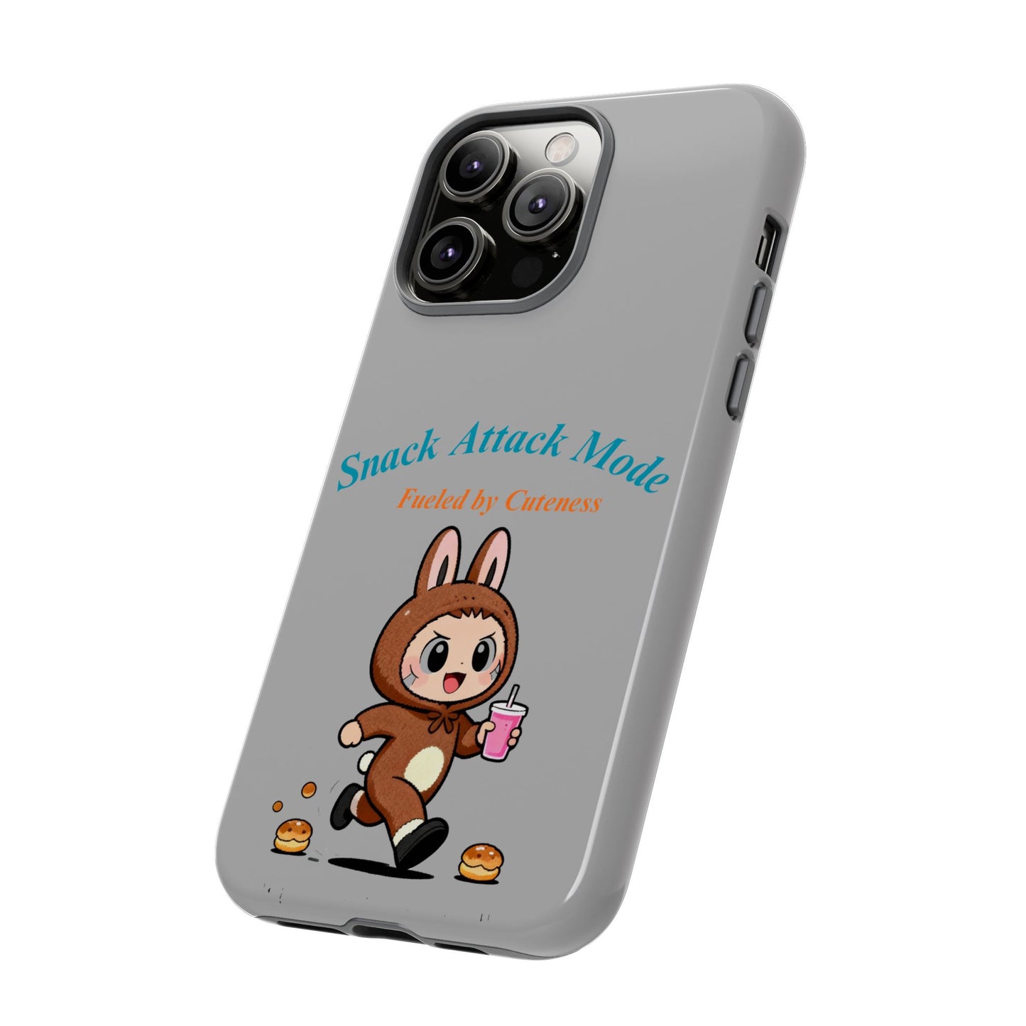 Bunny Bite Delight Phone Case – Cute Rabbit Snacking Design for Food Lovers