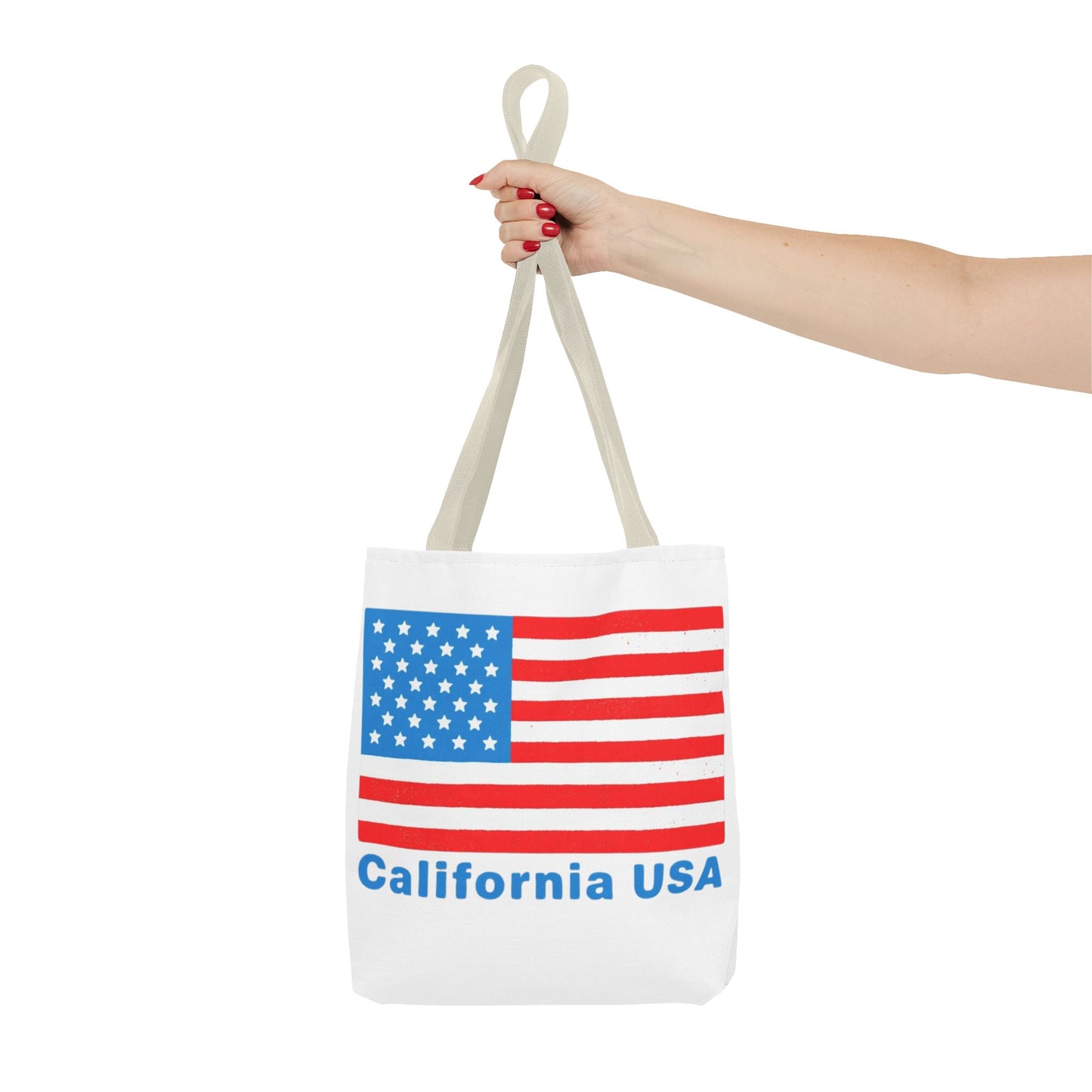 California Bear Pride Tote – Bold USA Flag Canvas Bag for Everyday Carry