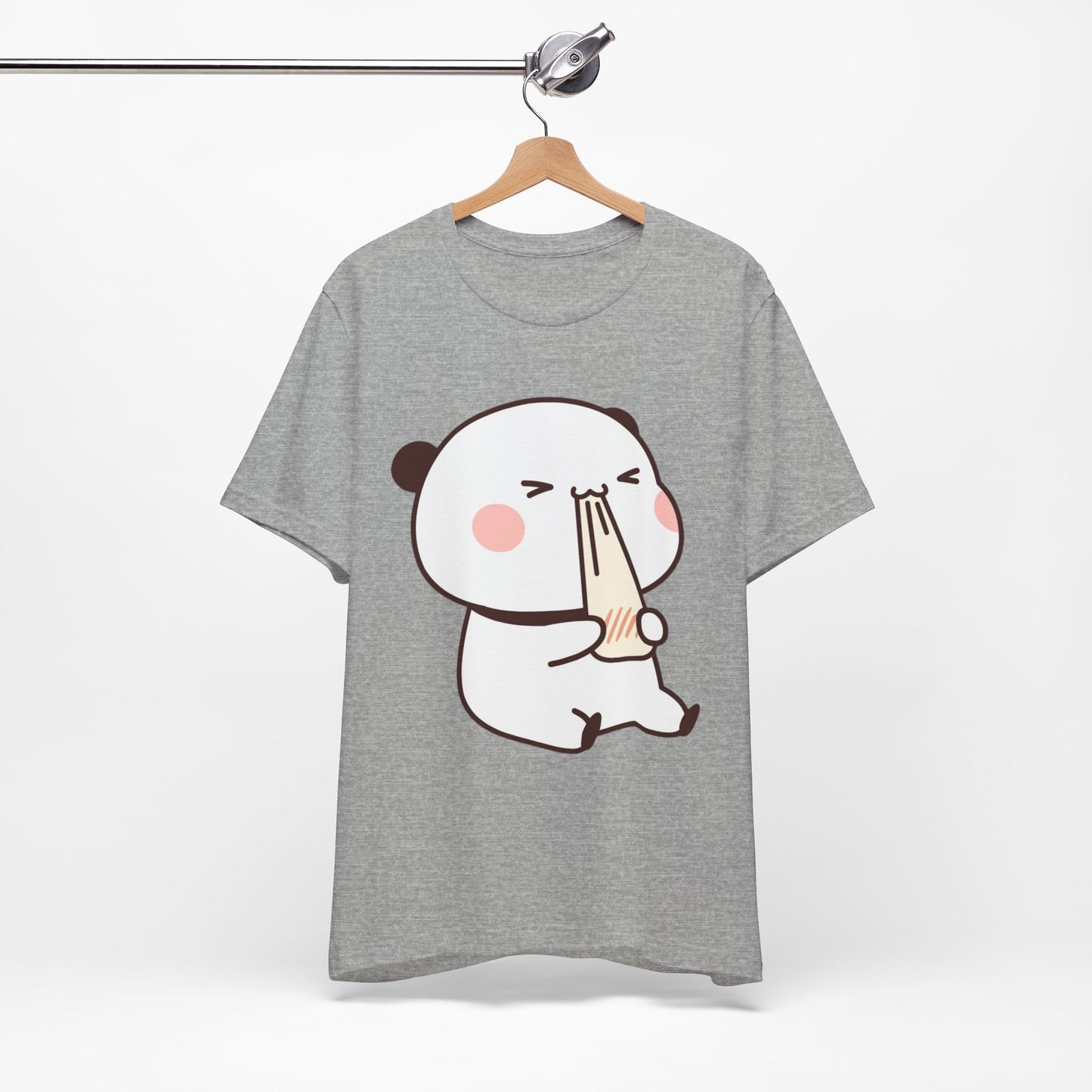 Cute Ramen Panda Tee – Whimsical Noodle Bowl Illustration Shirt