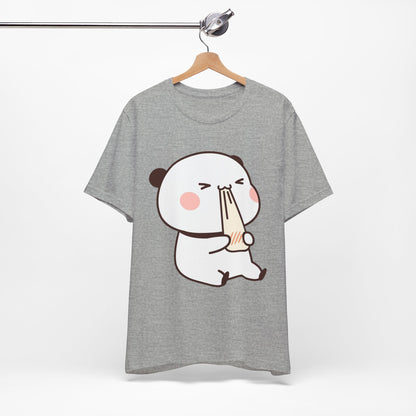 Cute Ramen Panda Tee – Whimsical Noodle Bowl Illustration Shirt